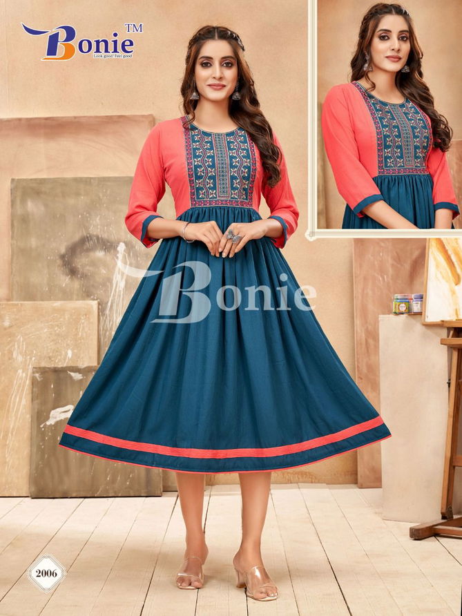 Bonie Khushi Vol 2 Fancy Designer Wholesale Anarkali Kurti Catalog
